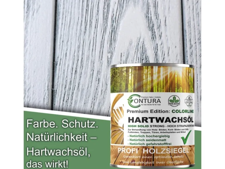 Contura Hartwachsöl Colorline FARBIG Fußbodenöl Parkettöl Möbelöl Holzöl 750ml 12 Nightly