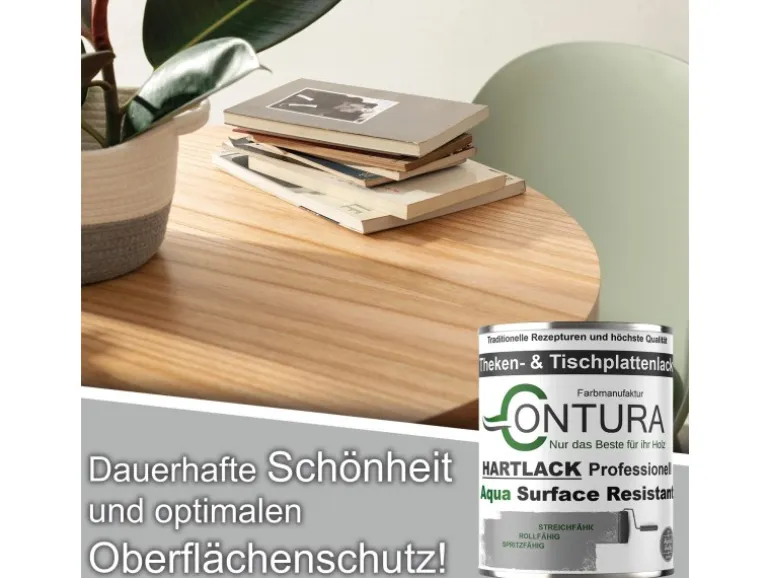 Contura Tischplattenlack Hartlack Treppenlack Lack & Universallack Grundierung Seidenglänzend 375ml