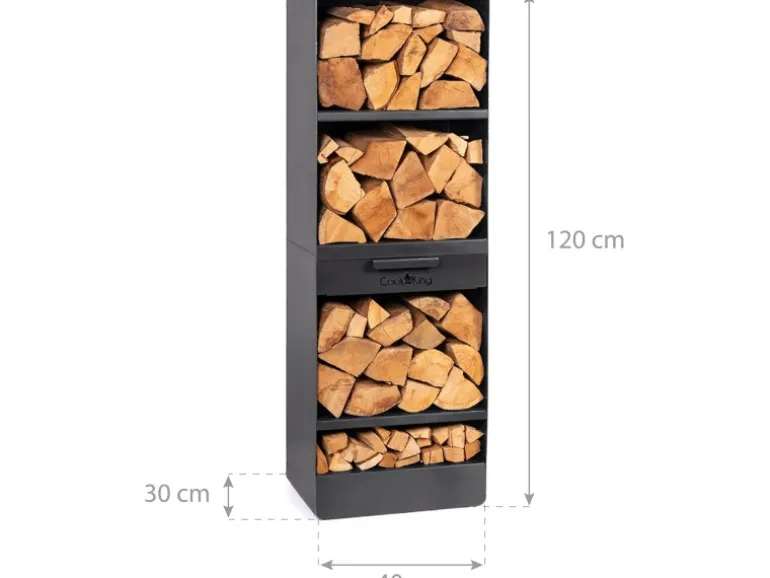 CookKing Kaminholzregal Vento 30x40x120cm