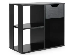 Costway Bücherregal Holz 60 x 30 x 53 cm Schwarz
