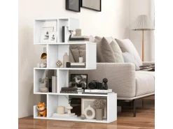 Costway Bücherregal mit 4 Ebenen 80 x 22 x 100 cm Weiß