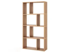 Costway Bücherregal mit 4 Ebenen Standregal mit 8 Fächern Natur