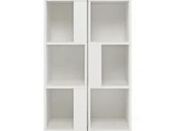 Costway 2er Set Bücherregal Aus Holz mit 3 Ebenen & Kippsicherung Weiß