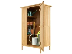 Costway Gartenschrank Holz Geräteschuppen 91 x 66 x 150 cm
