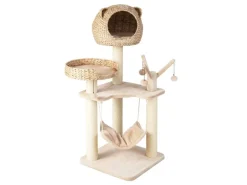 Costway Katzenbaum mit Höhle Katzenmöbel Katzenhaus 121cm Hoch