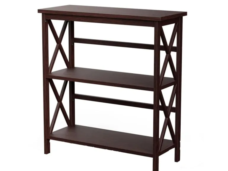 Costway Konsolentisch Holz 79 x 32 x 86 cm Braun