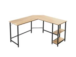 Costway L-förmiger Schreibtisch Homeoffice Schreibtisch Natur