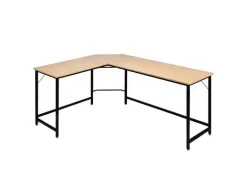 Costway Schreibtisch L-Form 168 x 125 x 74 cm Natur