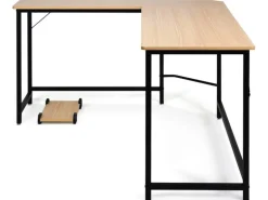 Costway Schreibtisch L-Form 168 x 125 x 74 cm Natur