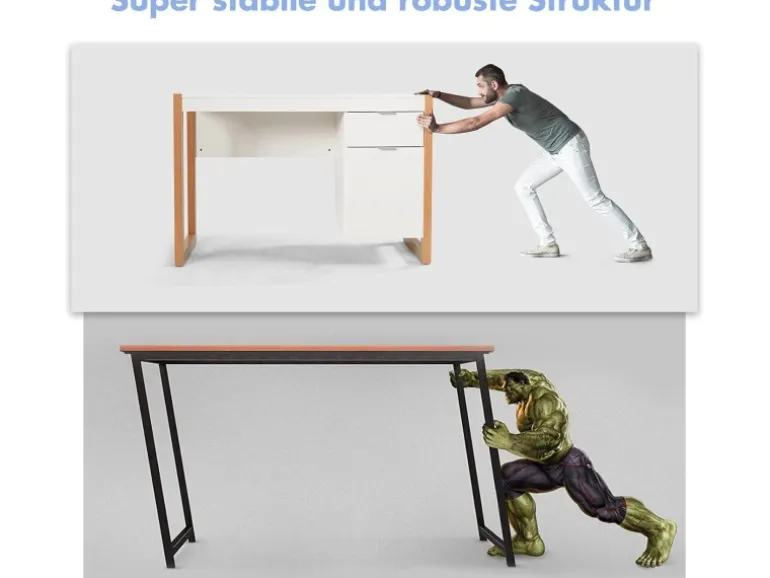 Costway Schreibtisch mit Schublade und Schrank Kinderschreibtisch Weiß