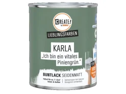 CREATE! by OBI Buntlack Lieblingsfarbe Karla Piniengrün Seidenmatt 0,75 l
