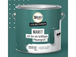 CREATE! by OBI Lieblingsfarben Wandfarbe Marit Pfauengrün matt 2,5 l