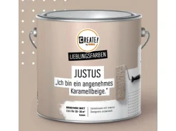 CREATE! by OBI Lieblingsfarben Wandfarbe Justus Karamellbeige matt 2,5 l