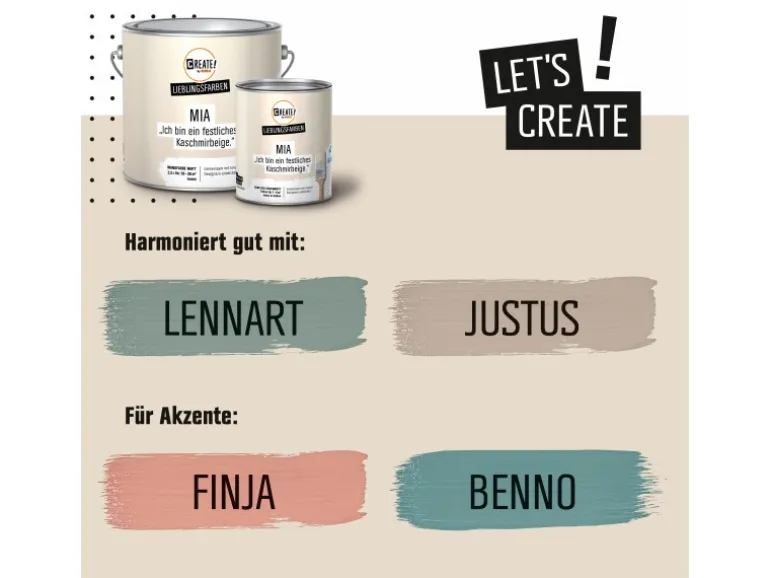 CREATE! by OBI Lieblingsfarben Buntlack Mia Kaschmirbeige seidenmatt 750ml