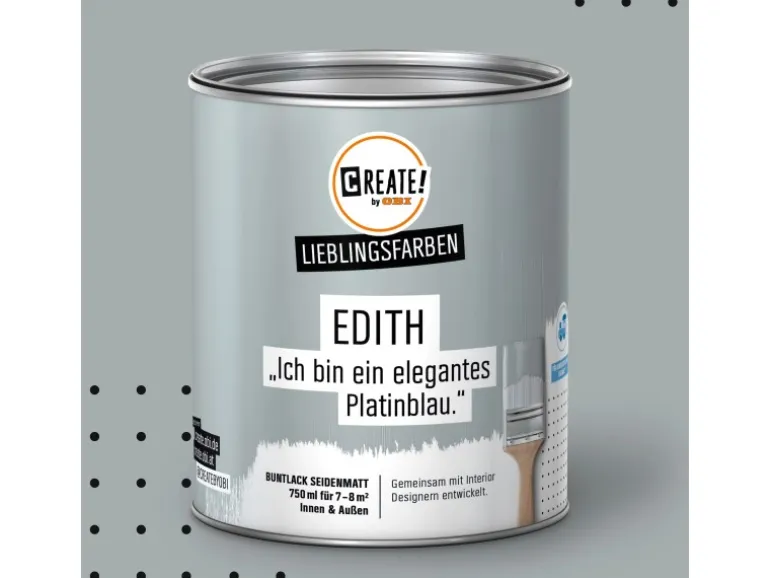 CREATE! by OBI Lieblingsfarben Buntlack Edith Platinblau seidenmatt 750ml