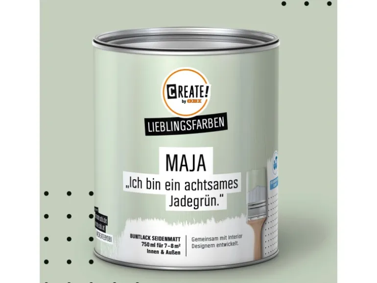 CREATE! by OBI Lieblingsfarben Buntlack Maja Jadegrün seidenmatt 750ml