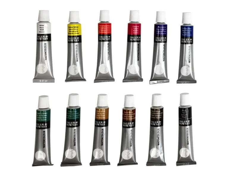 Daler Rowney Simply Aquarellfarbenset sortierte Farben 25 teilig