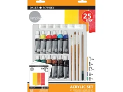 Daler-Rowney Simply Acryl-Mal-Set sortierte Farben 25 teilig