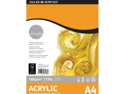 Daler-Rowney Simply Acrylmalpapier DIN A4, 190 g/m², 16 Blatt