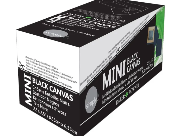 Daler-Rowney Simply Mini Keilrahmen Schwarz 6,35 cm x 6,35 cm