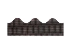 Daprona Traufenbelüftungsprofil Wellenförmig 105cm PVC Schwarz