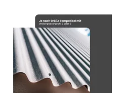 Daprona Traufenbelüftungsprofil Wellenförmig 105cm PVC Schwarz