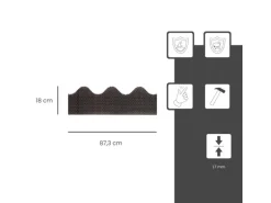 Daprona Traufenbelüftungsprofil Wellenförmig 105cm PVC Schwarz