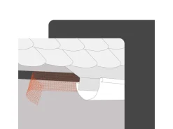 Daprona Vogelschutzgitter Lüftungsband PVC 5m x 80mm Weiß Zuverlässige Belüftung