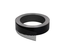 Daprona Vogelschutzgitter Lüftungsband 60m x 80mm Aluminium Schwarz