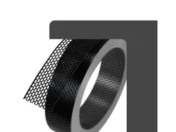 Daprona Vogelschutzgitter Lüftungsband 60m x 80mm Aluminium Schwarz