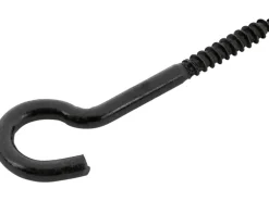 Deckenhaken Eng Gebogen Schwarz Verzinkt Ø 5,0 x 80 mm 5 Stück