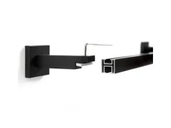 Deco-Raum Gardinenschiene nach Maß 1-Lauf Cube Schwarz 110cm