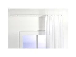 Deco-Raum Gardinenschiene nach Maß 1-Lauf Deckenmontage Minimal Schwarz 370cm