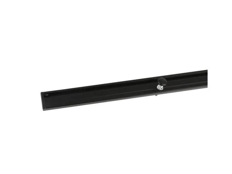 Deco-Raum Gardinenschiene nach Maß 1-Lauf Deckenmontage Minimal Schwarz 370cm