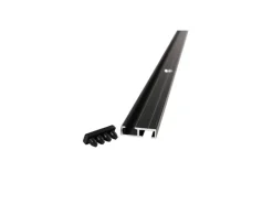 Deco-Raum Gardinenschiene nach Maß 1-Lauf Deckenmontage Minimal Schwarz 370cm