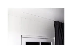 Deco-Raum Gardinenschiene nach Maß 1-Lauf Deckenmontage Minimal Weiß 250cm