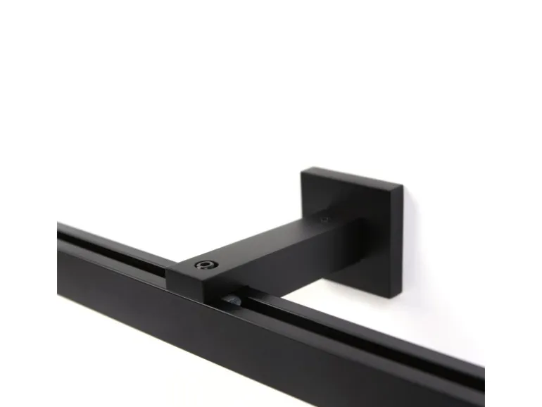 Deco-Raum Gardinenschiene nach Maß 1-Lauf Cube Schwarz 140cm