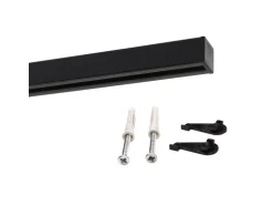 Deco-Raum Gardinenschiene nach Maß 1-Lauf Square Schwarz 160cm