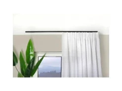 Deco-Raum Gardinenschiene nach Maß 1-Lauf Square Schwarz 160cm