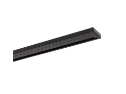 Deco-Raum Gardinenschiene nach Maß 1-Lauf Deckenmontage Minimal Schwarz 240cm