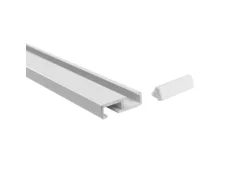 Deco-Raum Gardinenschiene nach Maß 1-Lauf Deckenmontage Minimal Weiß 410cm