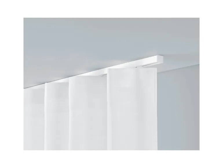 Deco-Raum Gardinenschiene nach Maß 1-Lauf Square Weiß 480cm