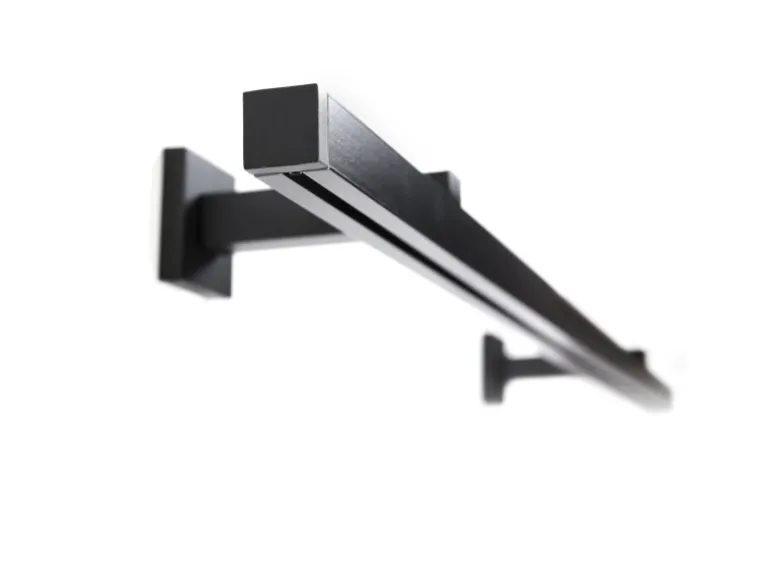 Deco-Raum Gardinenschiene nach Maß 1-Lauf Cube Schwarz 100cm