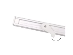 Deco-Raum Gardinenschiene nach Maß 1-Lauf Square Weiß 220cm