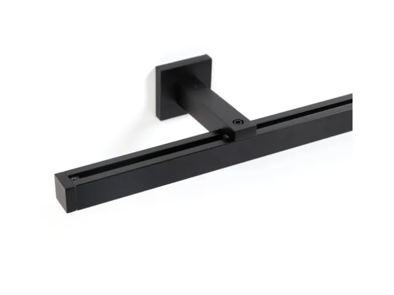 Deco-Raum Gardinenschiene nach Maß 1-Lauf Cube Schwarz 290cm