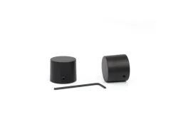 Deco-Raum Gardinenstange nach Maß 1-Lauf Kappe Ø 25mm Schwarz 190cm
