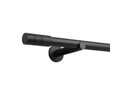 Deco-Raum Gardinenstange nach Maß 1-Lauf Zylinder Ø 25mm Schwarz 440cm