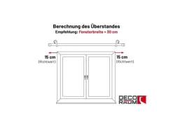 Deco-Raum Gardinenstange nach Maß 1-Lauf Zylinder Ø 25mm Schwarz 440cm