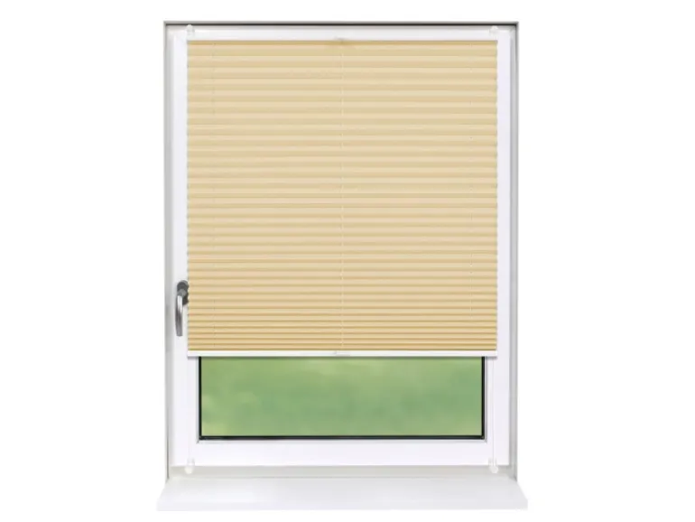 Deco-Raum Plissee Basic ohne Bohren 40x150cm Beige Blickdicht Klemmfix