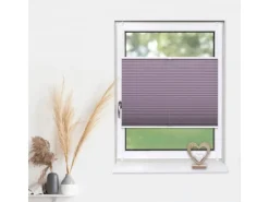 Deco-Raum Plissee Basic ohne Bohren 110x150cm Flieder Blickdicht Klemmfix